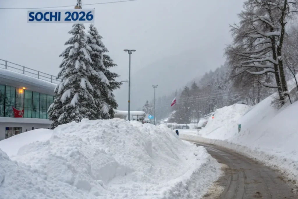 Суперснежная зима 2026 в Сочи: снег почти полтора метра и штормовые предупреждения